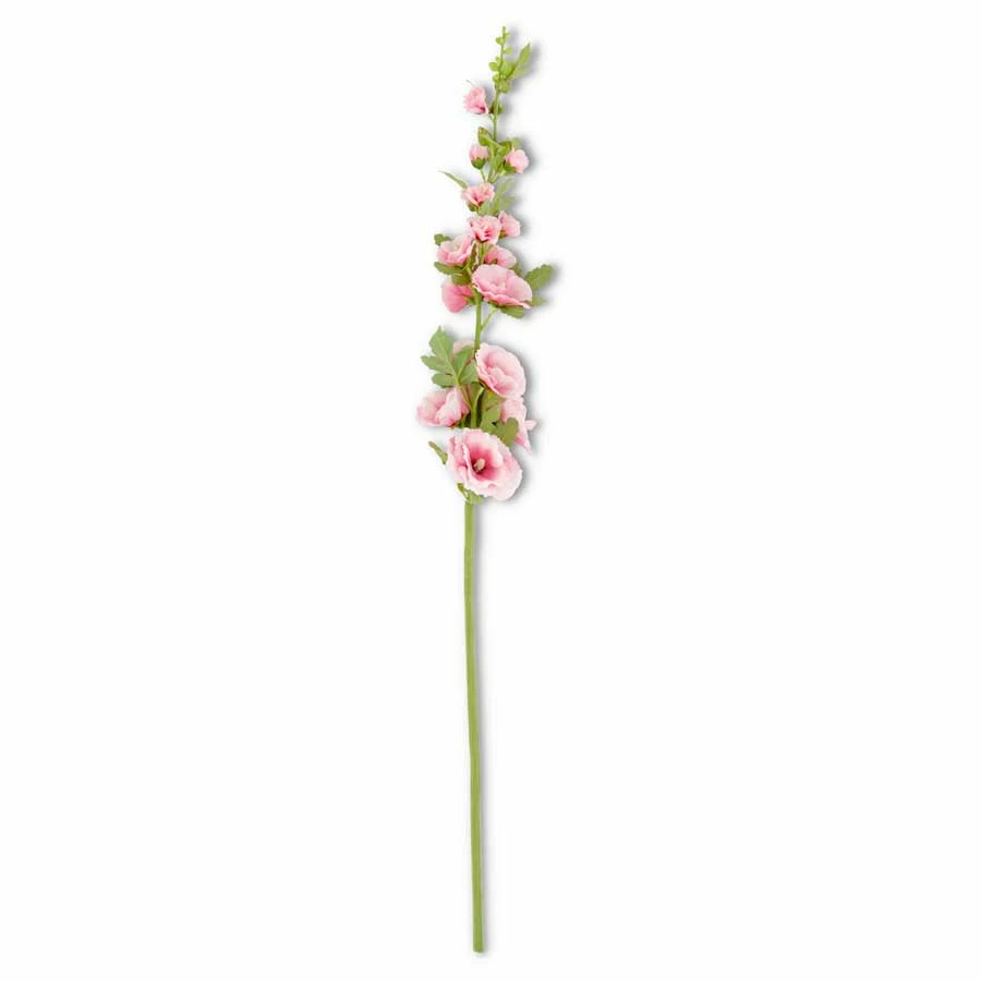Inspire Me! Home Decor Floral Stems Hollyhock Stem (3 Colors) 8 Inspire Me! Home Decor Floral Stems Hollyhock Stem (3 Colors)
