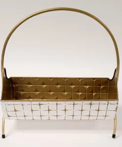 Inspire Me! Home Decor Indoor/Outdoor Gold And White Planters (2 Sizes) 9 Inspire Me! Home Decor Indoor/Outdoor Gold And White Planters (2 Sizes)