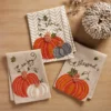 Inspire Me! Home Decor Rustic Embroidered Fall Pumpkin Dish Towel (3 Styles) 2 Inspire Me! Home Decor Rustic Embroidered Fall Pumpkin Dish Towel (3 Styles)