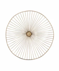 Inspire Me! Home Decor WALL ART & MIRRORS Gold Asymmetrical Circles Wall Art (Set Of 3 - 3 Different Sizes)