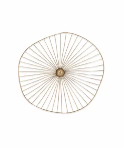 Inspire Me! Home Decor WALL ART & MIRRORS Gold Asymmetrical Circles Wall Art (Set Of 3 - 3 Different Sizes)