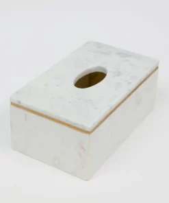 Inspire Me! Home Decor Marble Tissue Cover (2 Colors) Gold