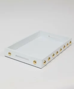 Inspire Me! Home Decor Studded Decorative Wood Trays (4 Colors)