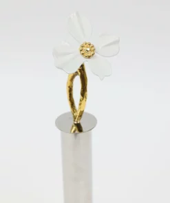 Inspire Me! Home Decor Gold Paper Towel Holder With White Jeweled Flower Details 8 Inspire Me! Home Decor Gold Paper Towel Holder With White Jeweled Flower Details