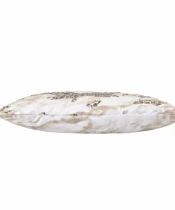 Cloud9d Amal - Ivory/Beige Pillow W/ Gold And Silver Print - 20" X 14"