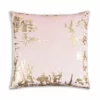 Cloud9d Asra - Mauve Velvet Pillow W/ Shiny Gold Foil Print - 20" X 20" PILLOWS, RUGS, & THROWS