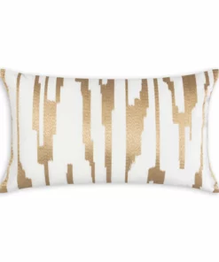 Cloud9d PILLOWS, RUGS, & THROWS Becca Ivory Gold Pillow - 14" X 20"