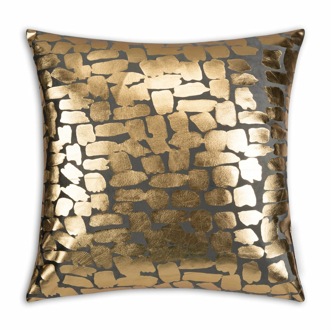 Cloud9d PILLOWS, RUGS, & THROWS Becca Charcoal Gold Pillow - 20" X 20" 3 Cloud9d PILLOWS, RUGS, & THROWS Becca Charcoal Gold Pillow - 20" X 20"
