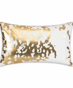 Cloud9d PILLOWS, RUGS, & THROWS Elise Ivory Gold Pillow - 14" X 20"