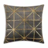 Cloud9d PILLOWS, RUGS, & THROWS Sera Charcoal Gold Pillow - 20" X 20" 1 Cloud9d PILLOWS, RUGS, & THROWS Sera Charcoal Gold Pillow - 20" X 20"