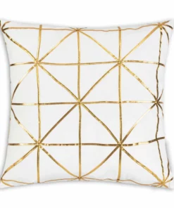 Cloud9d PILLOWS, RUGS, & THROWS Sera Ivory Gold Pillow - 20" X 20"