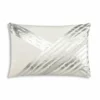 Cloud9d PILLOWS, RUGS, & THROWS Zara - Ivory Velvet Pillow W/ Abstract Silver Foil And Embroidery - 20" X 14" 2 Cloud9d PILLOWS, RUGS, & THROWS Zara - Ivory Velvet Pillow W/ Abstract Silver Foil And Embroidery - 20" X 14"