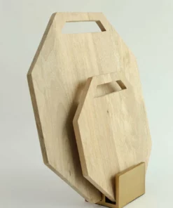 Inspire Me! Home Decor Geometric Mango Wood Boards W/ Gold Stand 7 Inspire Me! Home Decor Geometric Mango Wood Boards W/ Gold Stand