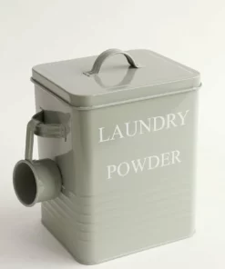Inspire Me! Home Decor Metal Laundry Powder Container W/ Scoop