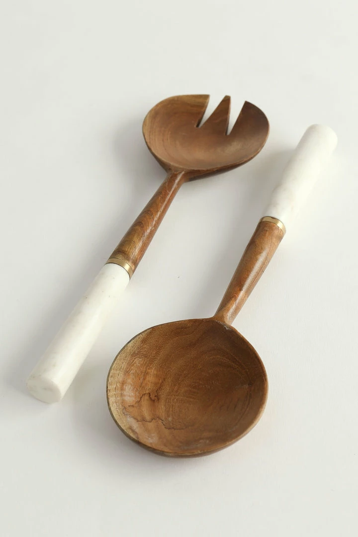 Inspire Me! Home Decor Wood Servers W/ Marble Handle KITCHEN 5 Inspire Me! Home Decor Wood Servers W/ Marble Handle KITCHEN