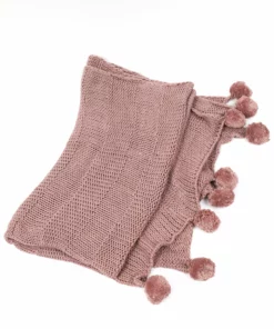 Inspire Me! Home Decor Knit Pom Pom Throw (2 Colors) 9 Inspire Me! Home Decor Knit Pom Pom Throw (2 Colors)