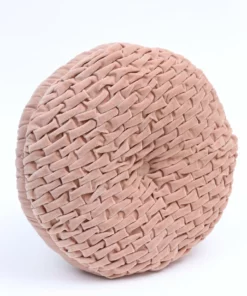 Inspire Me! Home Decor PILLOWS, RUGS, & THROWS Blush Woven Velvet Round Pillow