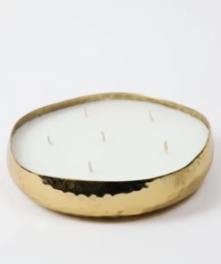 Inspire Me! Home Decor Gold 6 Wick Hammered Candle