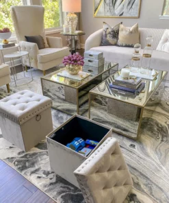 Inspire Me! Home Decor Gold Anastasia Storage Ottoman (4 Colors)