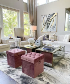 Inspire Me! Home Decor Gold Anastasia Storage Ottoman (4 Colors)