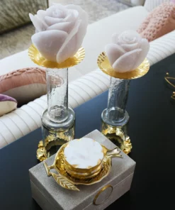 Inspire Me! Home Decor Ivory Rose Candle (3 Sizes) 12 Inspire Me! Home Decor Ivory Rose Candle (3 Sizes)