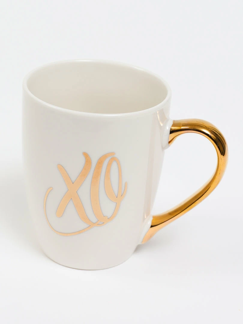 Inspire Me! Home Decor White Mug With Gold Handle (2 Styles) 8 Inspire Me! Home Decor White Mug With Gold Handle (2 Styles)