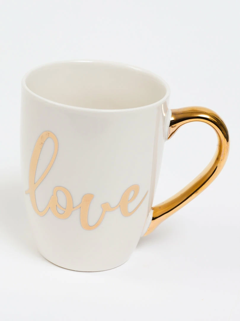 Inspire Me! Home Decor White Mug With Gold Handle (2 Styles) 7 Inspire Me! Home Decor White Mug With Gold Handle (2 Styles)