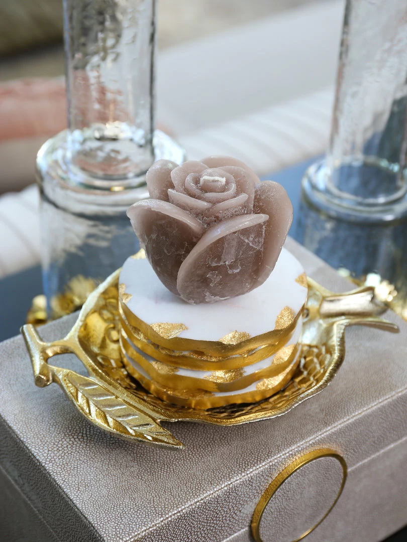 Inspire Me! Home Decor Beige Opaque Rose Candle (3 Sizes) 7 Inspire Me! Home Decor Beige Opaque Rose Candle (3 Sizes)