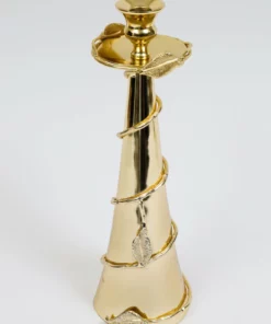 Inspire Me! Home Decor Gold Candle Holder Leaf Design (2 Sizes)