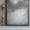 Inspire Me! Home Decor WALL ART & MIRRORS Silver Abstract Detailed Painting