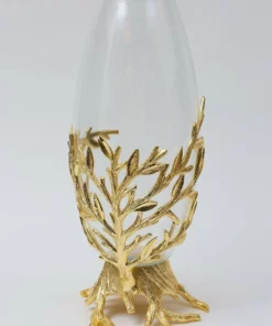 Inspire Me! Home Decor Gold Metal Branch And Glass Vase