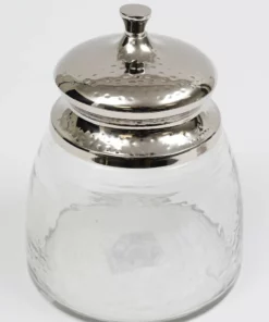 Inspire Me! Home Decor Silver Jar With Lid (2 Sizes)
