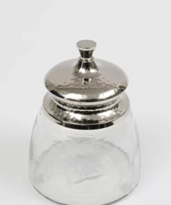 Inspire Me! Home Decor Silver Jar With Lid (2 Sizes)