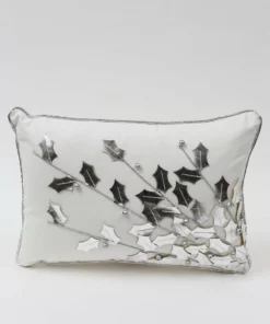 Inspire Me! Home Decor Gold Poinsettia Branch Pillow (2 Colors)