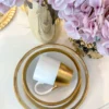 Inspire Me! Home Decor Gold And White 4 Piece Place Setting