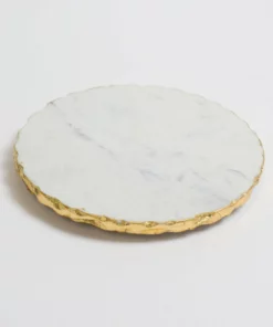 Inspire Me! Home Decor Marble Trivet With Gold Edges