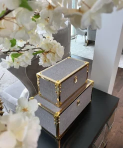 Inspire Me! Home Decor Set Of Two Decorative Boxes (2 Colors)