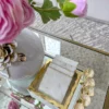 Inspire Me! Home Decor Square Marble Coasters With Gold Edge