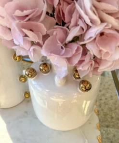 Inspire Me! Home Decor White Ceramic Studded Vase (3 Sizes) 14 Inspire Me! Home Decor White Ceramic Studded Vase (3 Sizes)