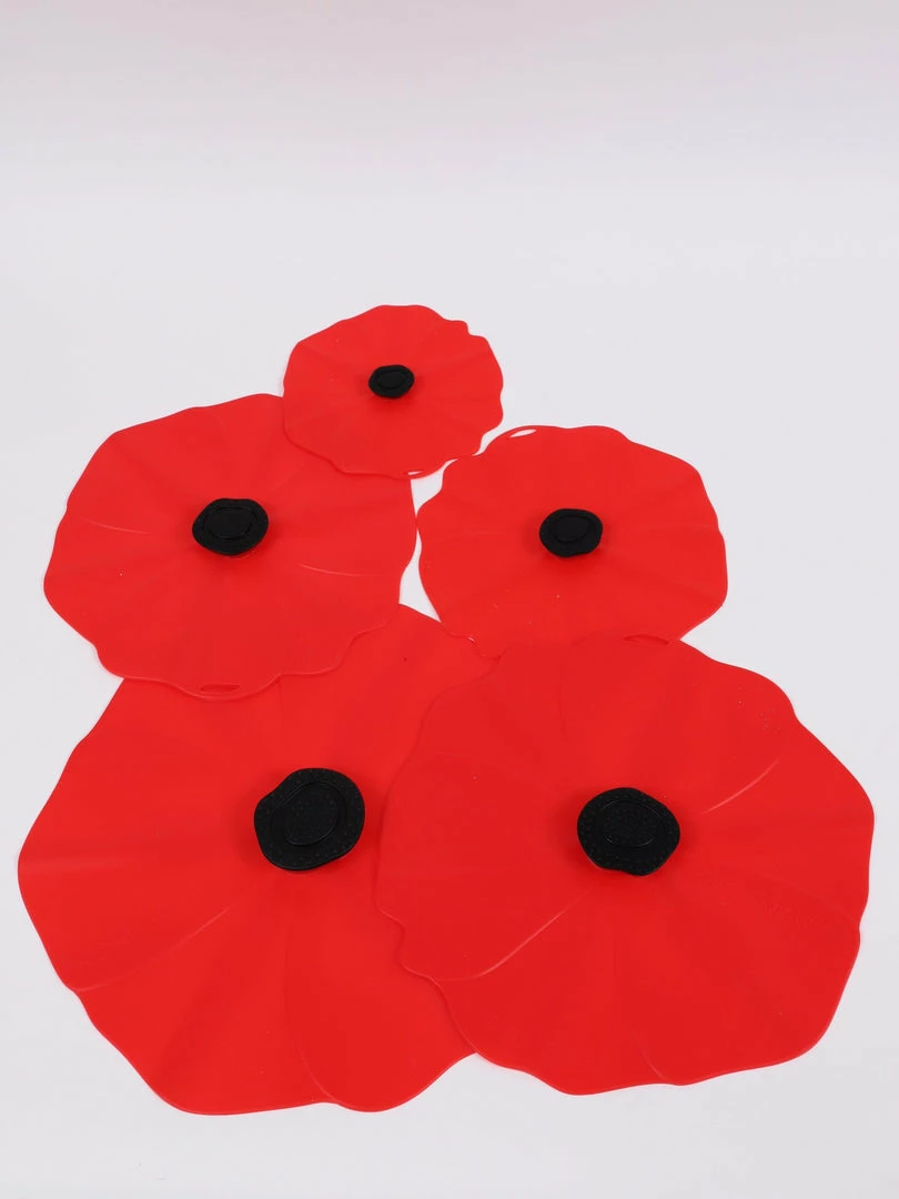 Inspire Me! Home Decor KITCHEN Silicone Poppy Flower Pot Lids (5 Sizes) 4 Inspire Me! Home Decor KITCHEN Silicone Poppy Flower Pot Lids (5 Sizes)