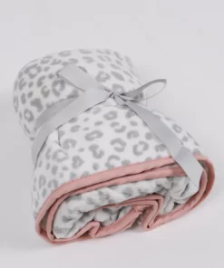 Inspire Me! Home Decor BATHROOM Grey Leopard Print Towel Wrap