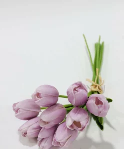 Inspire Me! Home Decor Real Touch Purple Tulip Bundle (3 Shades)