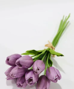 Inspire Me! Home Decor Real Touch Purple Tulip Bundle (3 Shades)