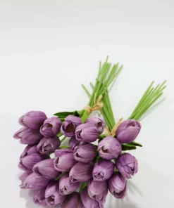 Inspire Me! Home Decor Real Touch Purple Tulip Bundle (3 Shades)