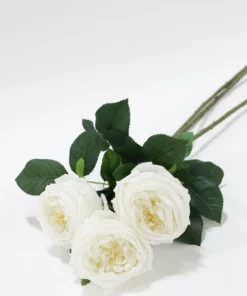 Inspire Me! Home Decor Real Touch Austin Rose (4 Colors) Floral Stems