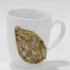 Inspire Me! Home Decor White Mug W/ Resin Geode Design KITCHEN