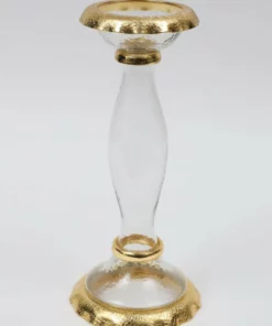 Inspire Me! Home Decor Glass Candle Holders With Gold Ruffle Detail (2 Sizes) 21 Inspire Me! Home Decor Glass Candle Holders With Gold Ruffle Detail (2 Sizes)