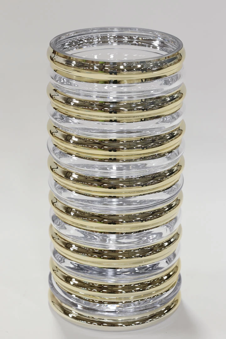 Inspire Me! Home Decor Gold Ribbed Glass Vase (2 Sizes) 4 Inspire Me! Home Decor Gold Ribbed Glass Vase (2 Sizes)