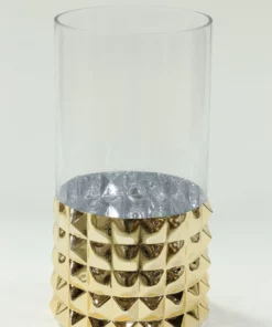 Inspire Me! Home Decor Tall Gold Textured Glass Vase