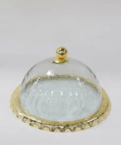 Inspire Me! Home Decor Gold Bordered Glass Cake Dome 17 Inspire Me! Home Decor Gold Bordered Glass Cake Dome